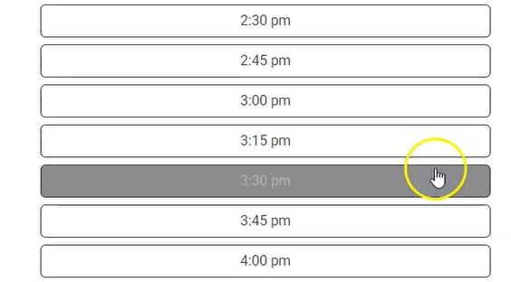 TidyCal time availability